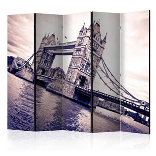 Parawan 5-częściowy - Tower Bridge II [Room Dividers]