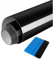FOLIA CARBON 5D CZARNA POŁYSK 50 x 152cm + RAKLA OKLEINA KARBON SAMOCHODOWA