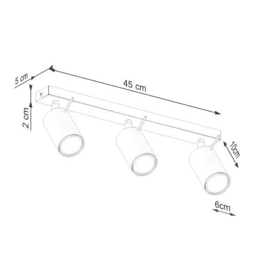 Plafon RING 3L beżowy na Arena.pl
