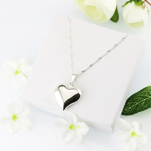 WYJĄTKOWE SERDUSZKO Z ŁAŃCUSZKIEM SINGAPUR DŁUGOŚĆ 45 CM SREBRO PRÓBY 925 na Arena.pl