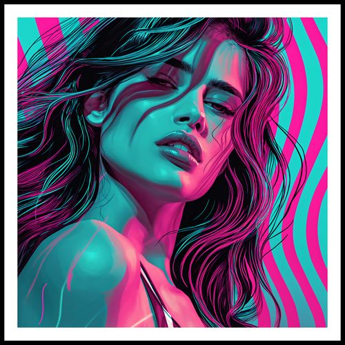 Plakat 70x70cm Neonowy Wzrok na Arena.pl