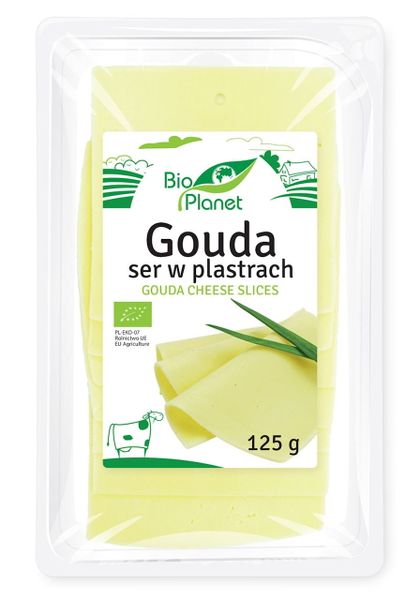Ser gouda plastry 125 g - bio planet zdjęcie 1