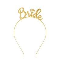 Opaska  BRIDE Panna Młoda złota metalowa