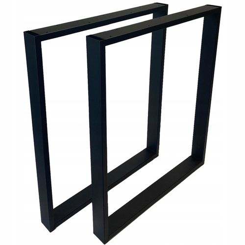 NOGI DO STOŁU BIURKA METALOWE CZARNE 60x72 CM PROFIL 6x2 CM LOFTOWE 2 na Arena.pl