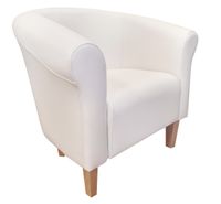 Fotel Milo D10 biały nogi 15 buk