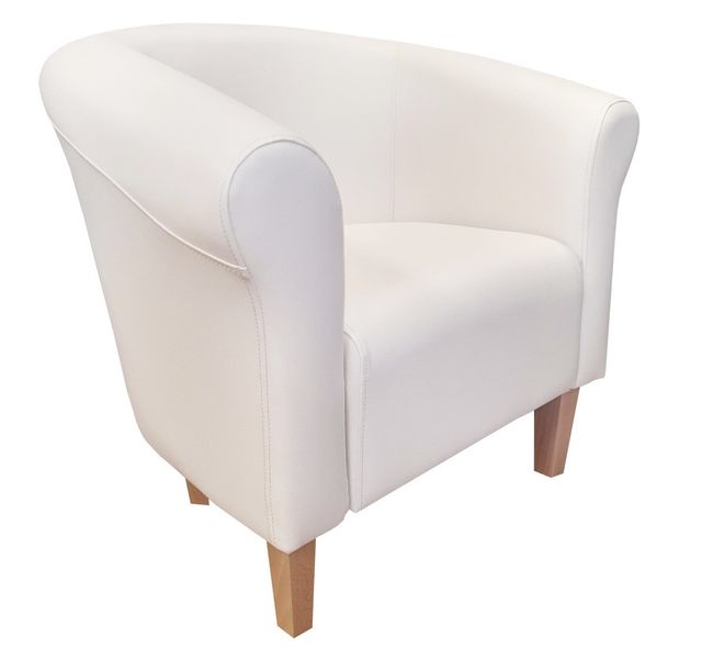 Fotel Milo D10 biały nogi 15 buk zdjęcie 1