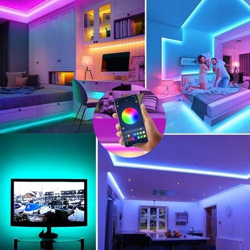 Taśma led rgb 10m neon kolorowa plot aplikacja bluetooth mocna pasek na Arena.pl