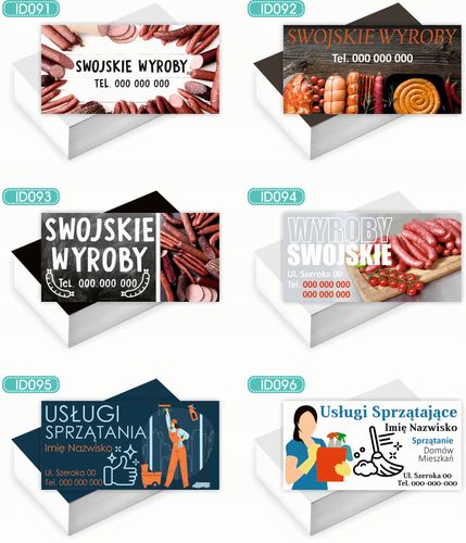 Wizytówki firmowe 100szt RÓŻNE WZORY do wyboru OKNA DRZWI ROLETY na Arena.pl