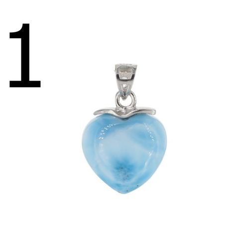 Zawieszka - larimar serce w srebrze rodowanym 1 na Arena.pl