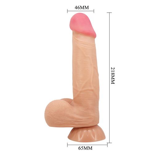 baile - sliding skin 8,5'' flesh vibration bendable suction base tpr abs na Arena.pl