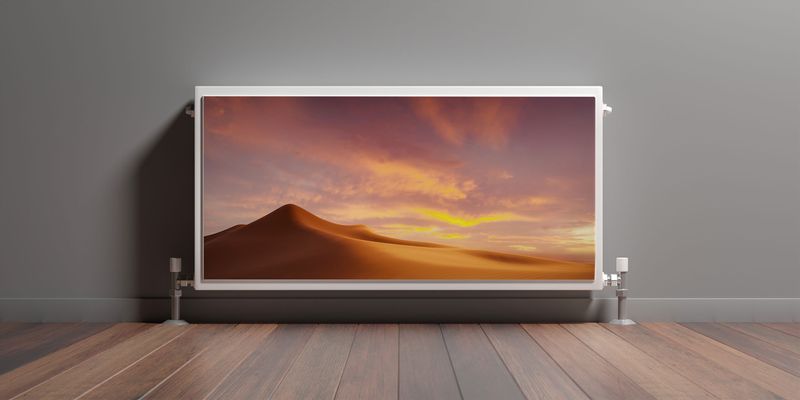 Mata MAGNETYCZNA Grzejnika Pustynna Wydma Zachód Słońca 120cm x 60cm zdjęcie 3