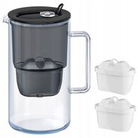 DZBANEK FILTRUJĄCY AQUAPHOR GLASS 2,5L SZKLANY CZARNY +2 FILTRY