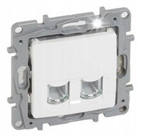 GNIAZDO PODWÓJNE RJ45 KAT. 6 LEGRAND NILOE BIAŁY