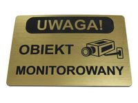 TABLICZKA informacyjna OBIEKT MONITOROWANY 10x15cm