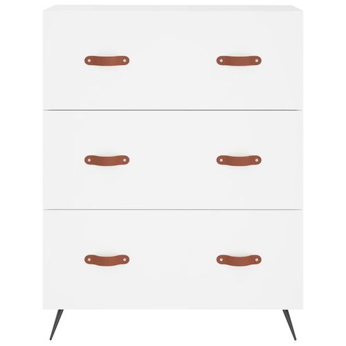 Komoda, biała, 69,5x34x90 cm, materiał drewnopochodny na Arena.pl