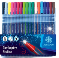 CIENKOPISY TRÓJKĄTNE 0,4MM ASTRAPEN 18SZT 3084