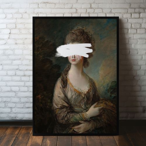 Plakat portret spray pop art 40x50 cm w czarnej ramie na Arena.pl