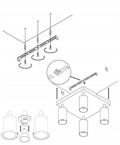 Lampa sufitowa kinkiet spot oprawa halogenowa GU10 na Arena.pl
