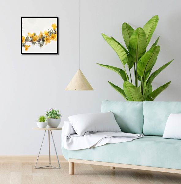 Plakat 40x40cm Żółte Kwiaty zdjęcie 4