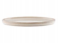 2 x Półmisek porcelanowy owalny Retro Evia kremowy do sushi przystawki cias