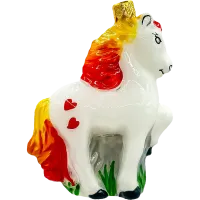 Bombka choinkowa szklana: Konik w płomiennej grzywie