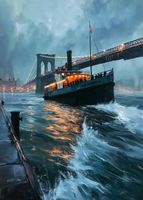 Plakat 39,5x55cm Stary Parowiec