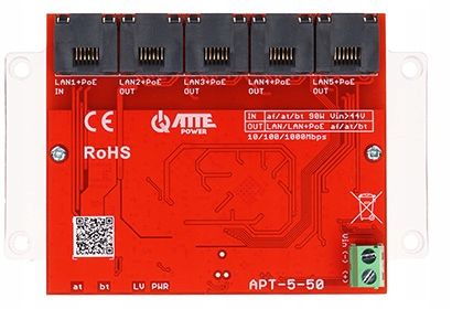 Switch PoE 5 portowy 10/100/1000Mbps, extender APT-5-50 na Arena.pl