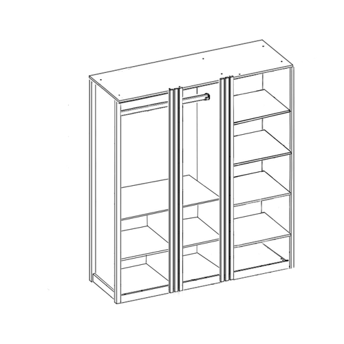 HELIX szafa z lustrem 3d dąb evok. na Arena.pl