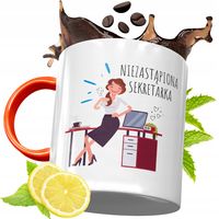 Kubek Pomarańczowy Dla Sekretarki Prezent Z Nadrukiem Ze Zdjęciem