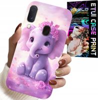 ETUI DO SAMSUNG GALAXY A40 - SŁODKI SŁONIK NA RÓŻOWYM TLE CASE +FOLIA