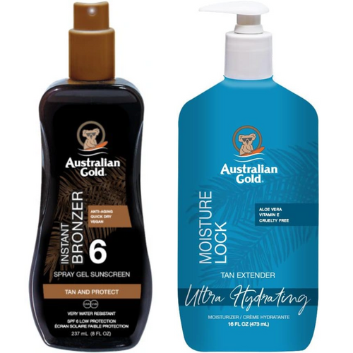 Australian Gold Żel W Sprayu Z Bronzerem SPF6 + Moisture Lock 473ml na Arena.pl