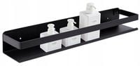 PÓŁKA ŁAZIENKOWA POD PRYSZNIC WISZĄCA CZARNA LOFT STALOWA ORGANIZER 50cm