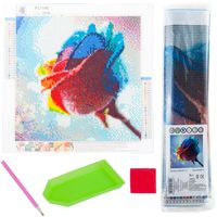 HAFT DIAMENTOWY MALOWANIE DIAMENTAMI 3D róża kwiat