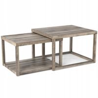 Costway prostokątny 70 x 60 x 45cm odcienie szarości