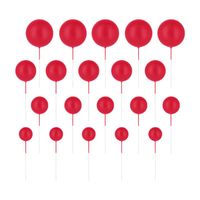 Toppery na tort kulki czerwone matowe, 20 szt.