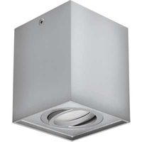 Spot LAMPA sufitowa HARY 03715 Ideus metalowa OPRAWA downlight kostka cube srebrna