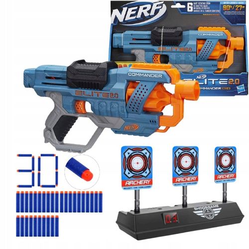 PISTOLET NERF ELITE COMMANDER ELEKTRONICZNA TARCZA dodatkowe strzałki na Arena.pl