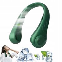 WIATRAK PRZENOŚNY NA SZYJĘ USB NASTAWNY 1200MAH ZIELONY