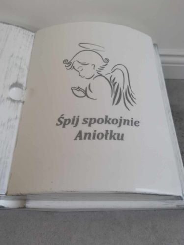 KSIĘGA biała PODKŁAD NA GRÓB Aniołek dla Dziecka na Arena.pl