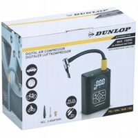 Kompresor Rowerowy Samochodowy Pompka 12V Sprężarka Powerbank DUNLOP