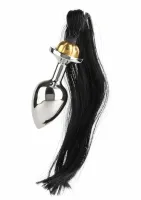 mr. steel black hair pony tail rosebud stalowy z czarnym ogonem