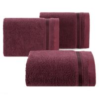 Ręcznik frotte z bordiurą ABBIE 100X150 bordowy