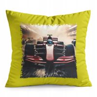 PODUSZKA ŻÓŁTA PREZENT - BOLID F1 WYŚCIGI SPORT