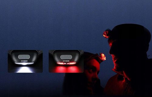 SUPERFIRE LATARKA CZOŁOWA AKUMULATOROWA CZOŁÓWKA LAMPKA NA GŁOWĘ LED 110LM na Arena.pl