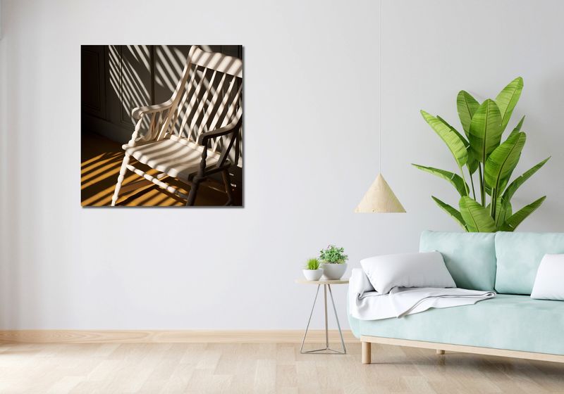 Obraz 90x90cm Krzesło w Cieniu zdjęcie 2