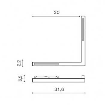 Narożna lampa do systemu magnetycznego Saga AZ4614 LED 24W biała na Arena.pl