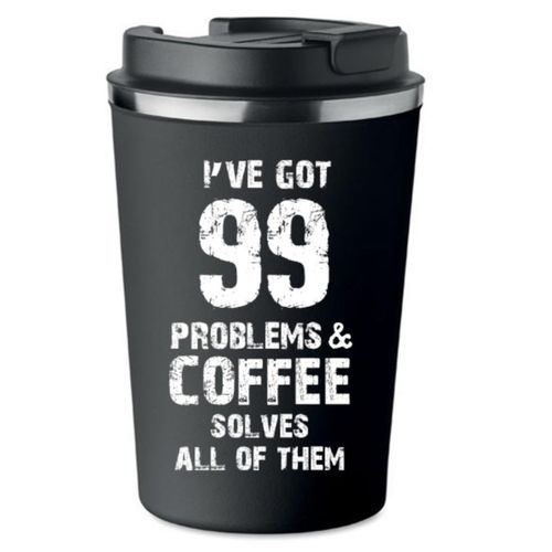Kubek Termiczny Premium z Nadrukiem NA KAWĘ PROBLEMS COFFEE 350ml KT_094 na Arena.pl