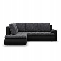 KANAPA NAROŻNIK FORESTA XL CIEMNY SZARY CZARNY Rozkładana Rogówka Wygodna