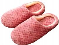 Kapcie damskie ciepłe klapki domowe różowe ocieplane 40-41