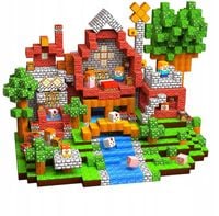 ZESTAW 200 KLOCKÓW MAGNETYCZNYCH KLOCKI SZEŚCIANY KONSTRUKCYJNE + 2 LUDZIKI